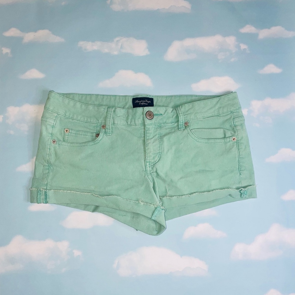 American Eagle Turquoise Mini Shorts